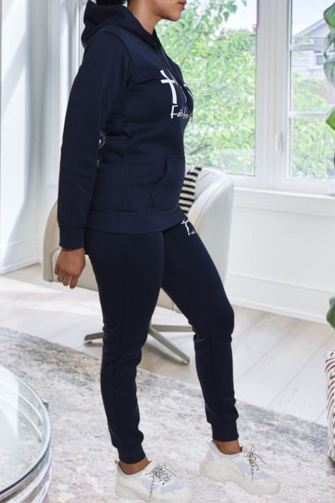 Navy Love Fleece Tracksuit - StylePhase SA