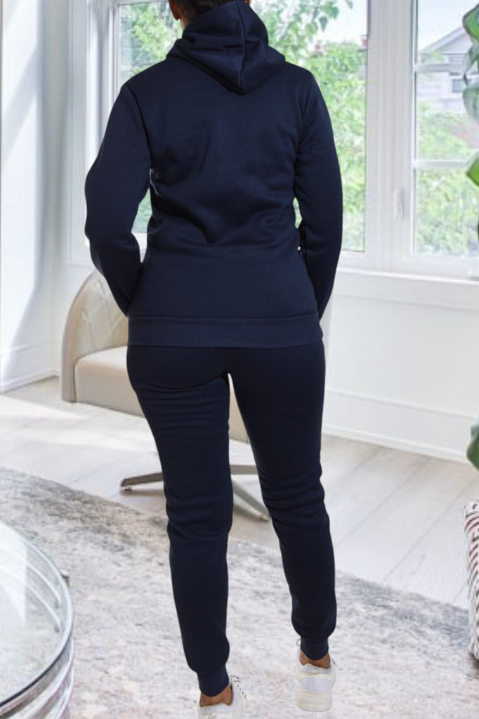 Navy Love Fleece Tracksuit - StylePhase SA