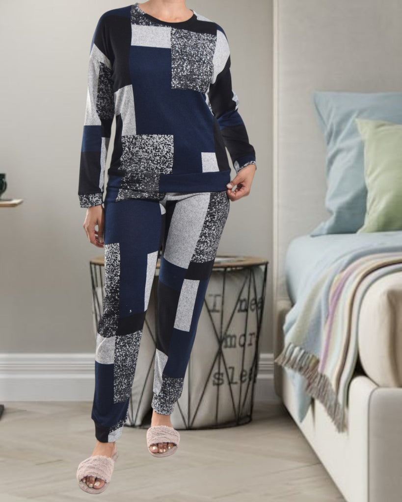 Navy Pattern Pj Set - StylePhase SA