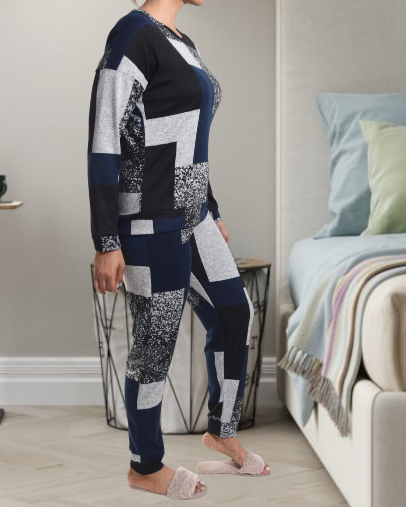Navy Pattern Pj Set - StylePhase SA