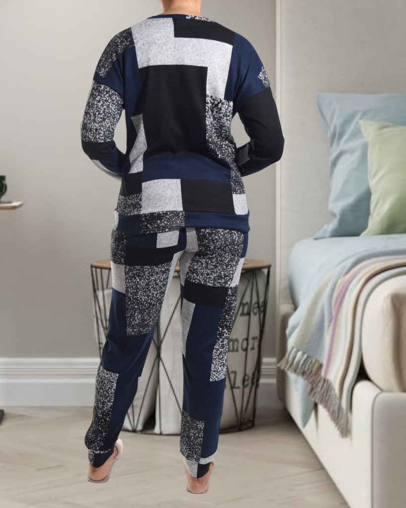 Navy Pattern Pj Set - StylePhase SA