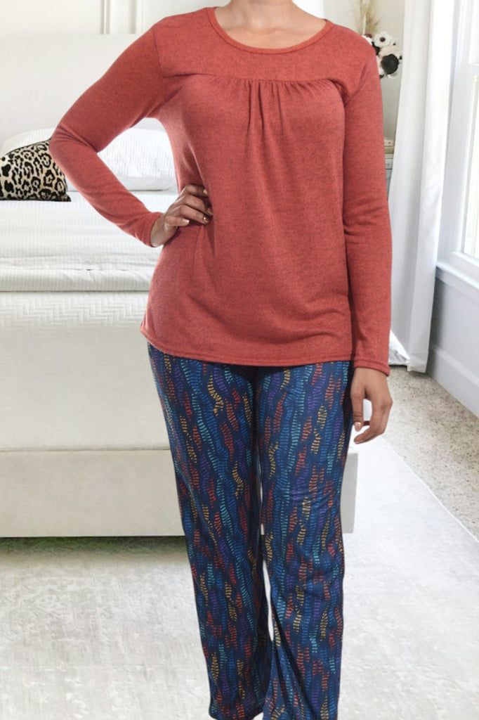 Navy Printed Pj Set - StylePhase SA
