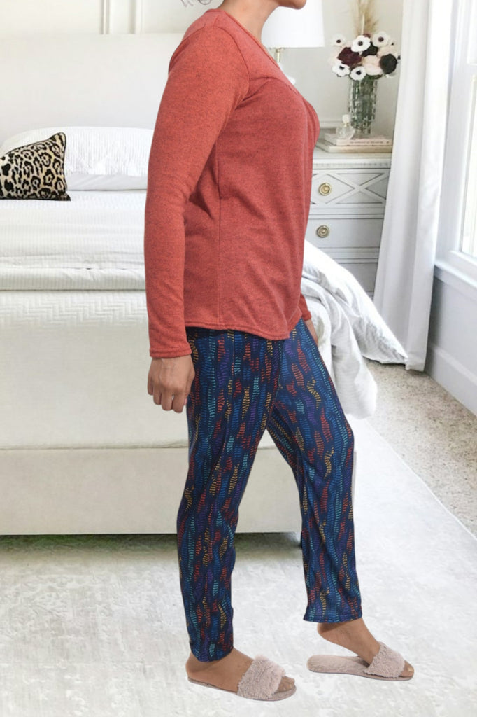 Navy Printed Pj Set - StylePhase SA