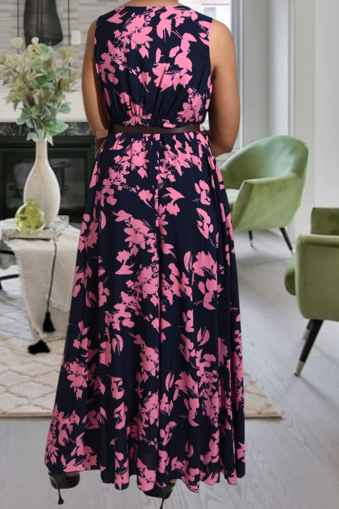 Navy Sleeveless Maxi Dress with Pockets - StylePhase SA