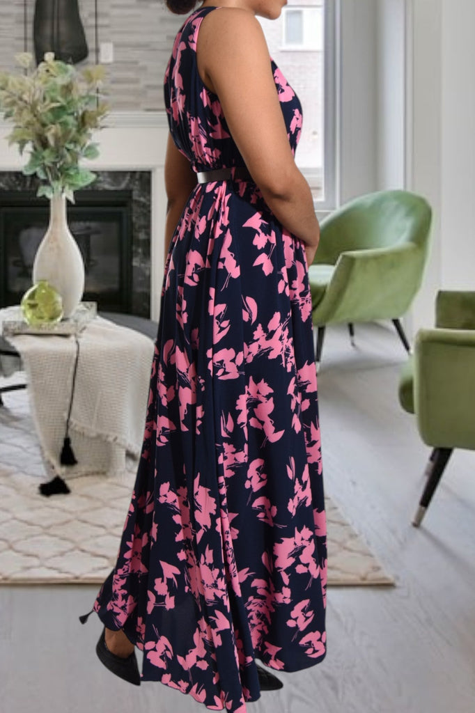 Navy Sleeveless Maxi Dress with Pockets - StylePhase SA