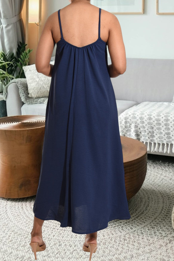 Navy Strappy Maxi Dress - StylePhase SA