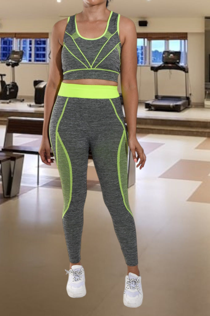 Neon Crop Activewear Set - StylePhase SA