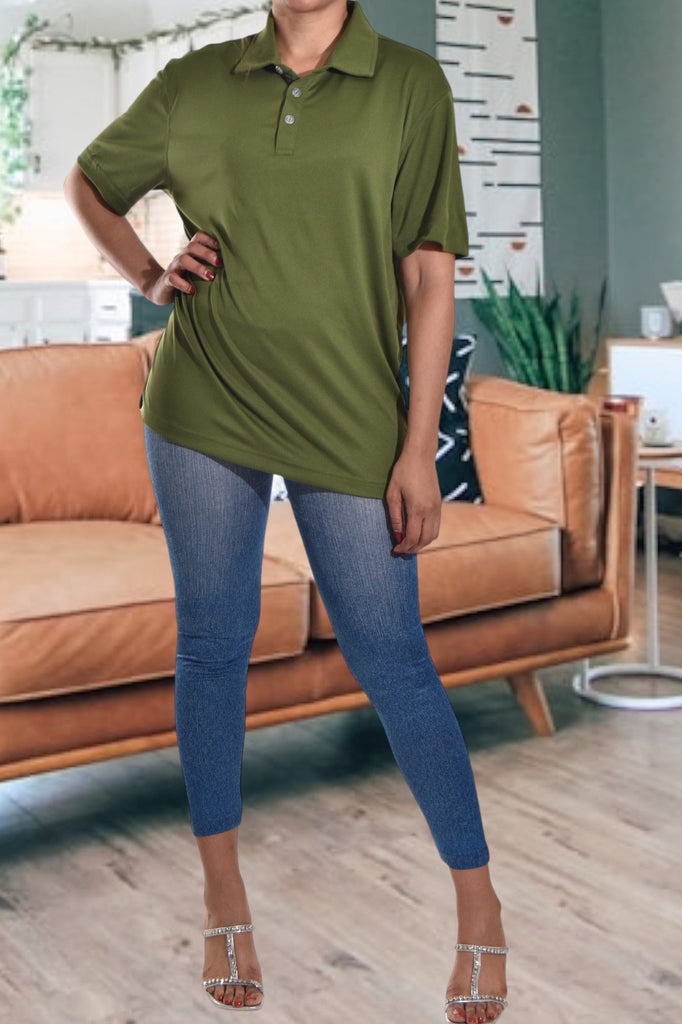 Olive Collar Top - StylePhase SA