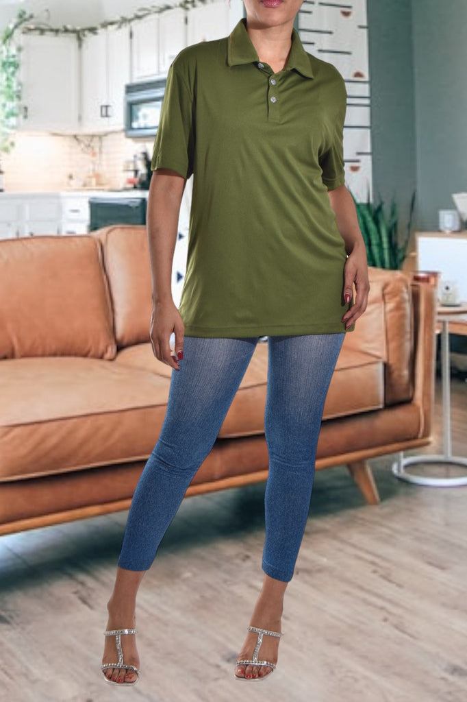 Olive Collar Top - StylePhase SA