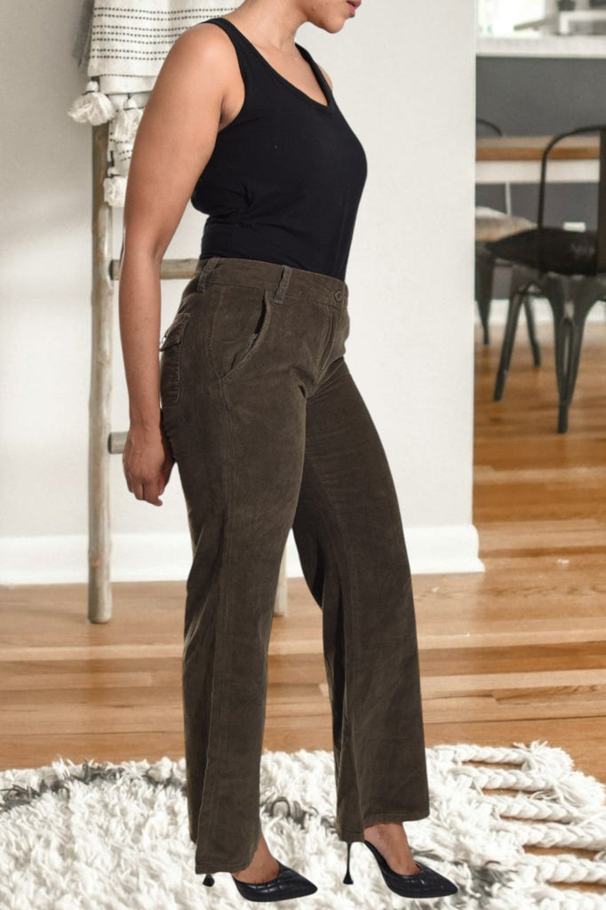 Olive Corduroy Pants - StylePhase SA