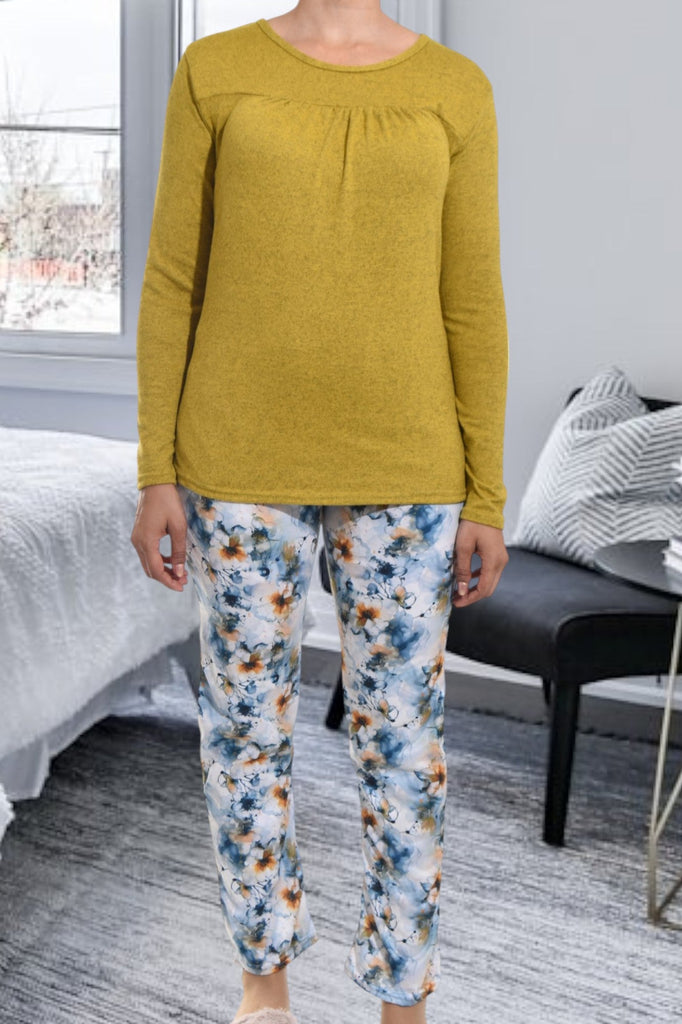 Olive Floral Pj Set - StylePhase SA