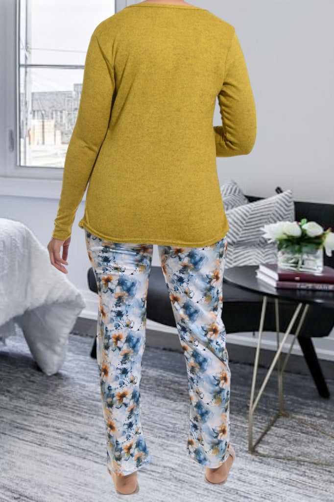 Olive Floral Pj Set - StylePhase SA