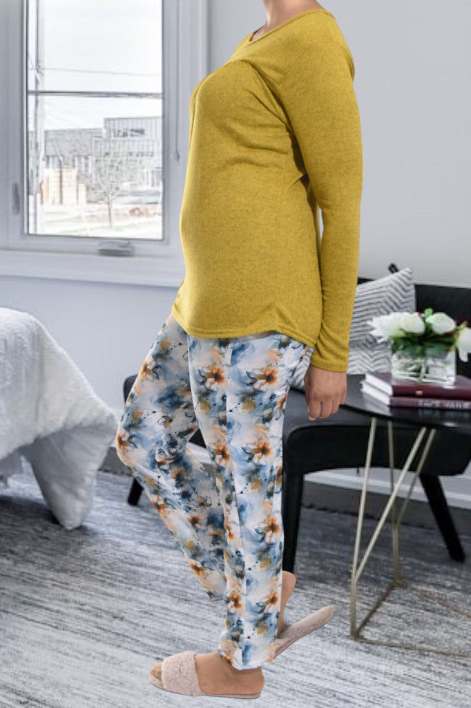 Olive Floral Pj Set - StylePhase SA