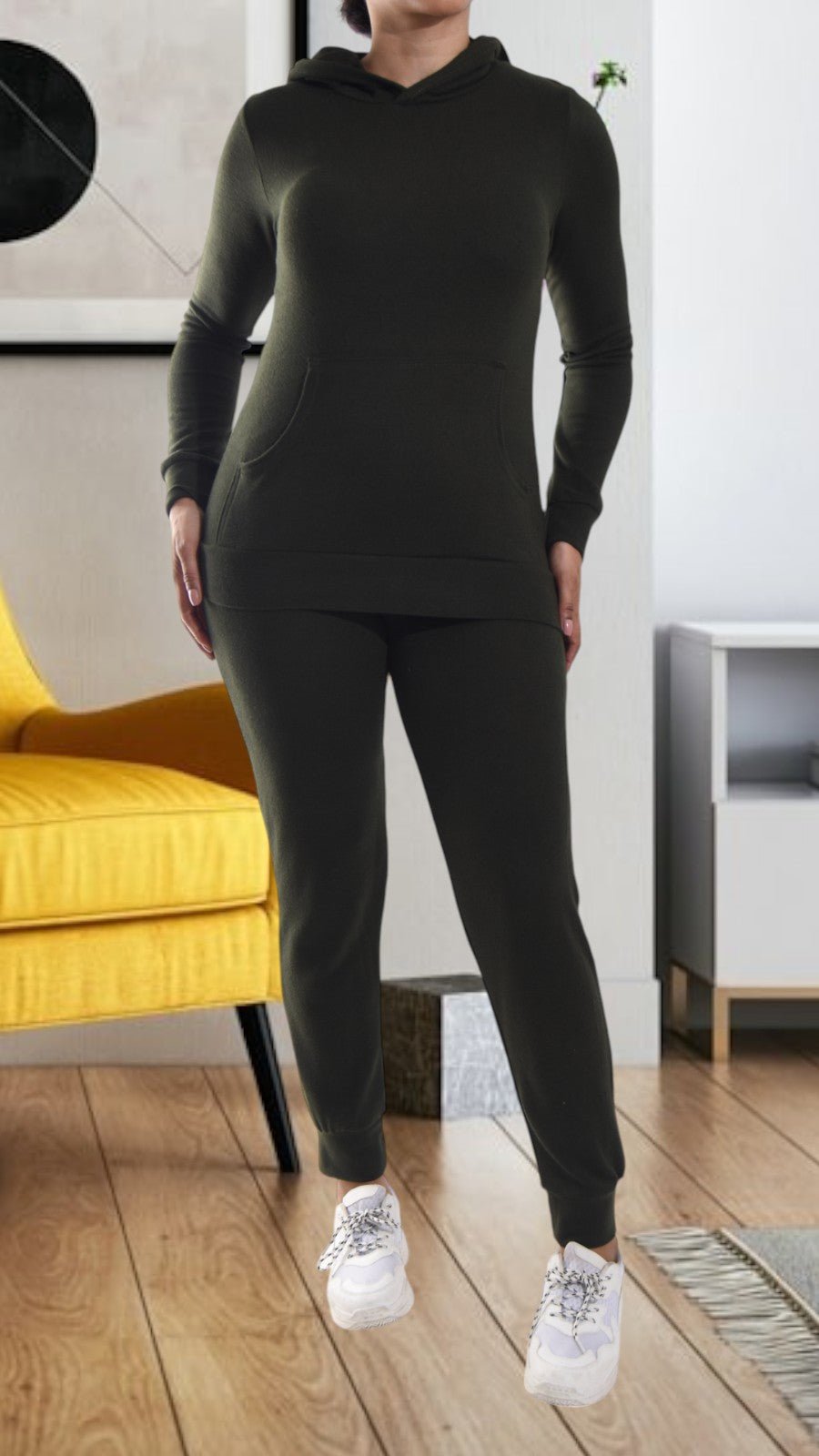 Olive Green Knit Tracksuit Set - StylePhase SA