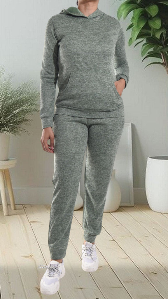 Olive Kangaroo Pocket Tracksuit Set - StylePhase SA