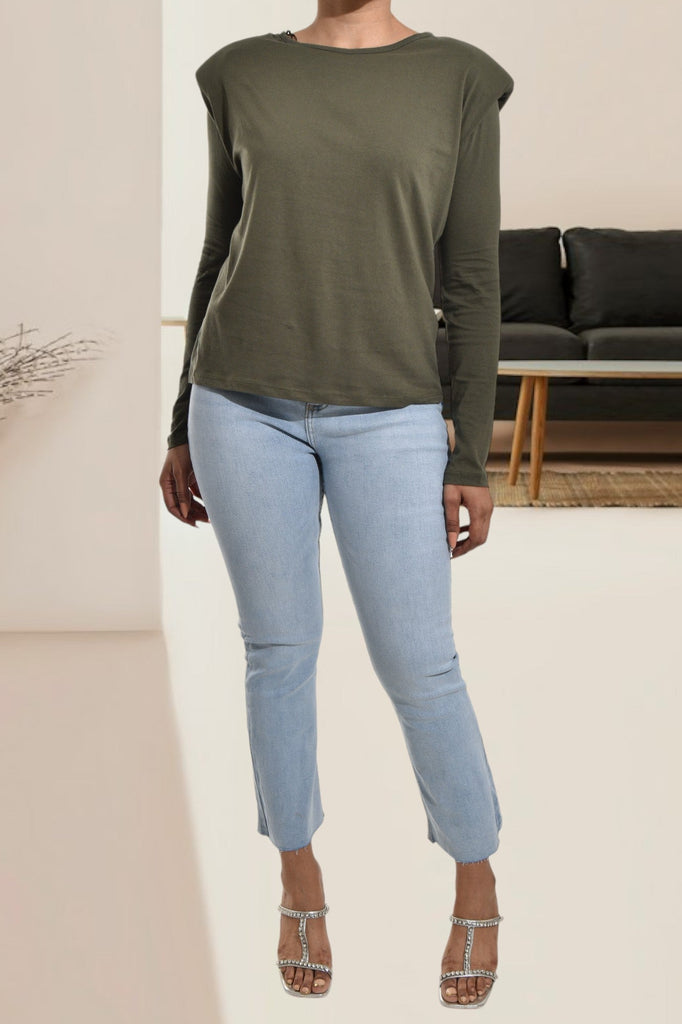 Olive Long Sleeve Top - StylePhase SA