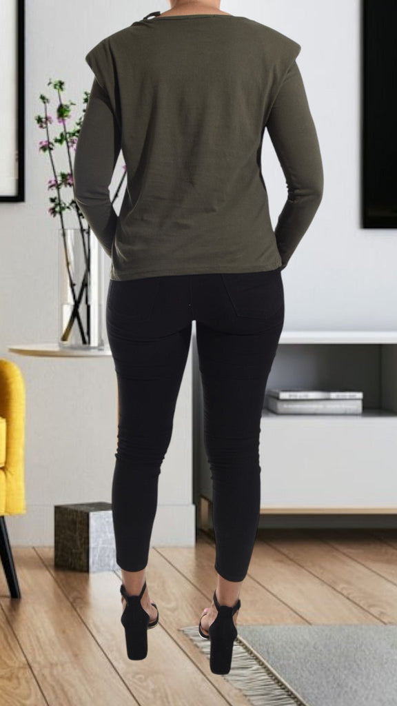 Olive Long Sleeve Top - StylePhase SA