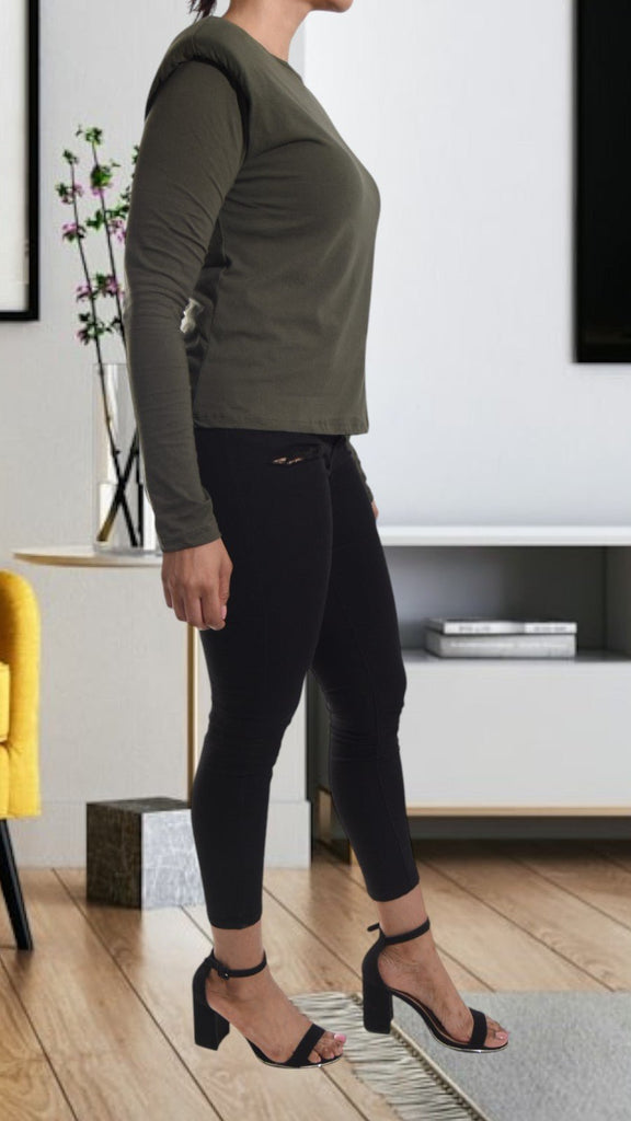Olive Long Sleeve Top - StylePhase SA