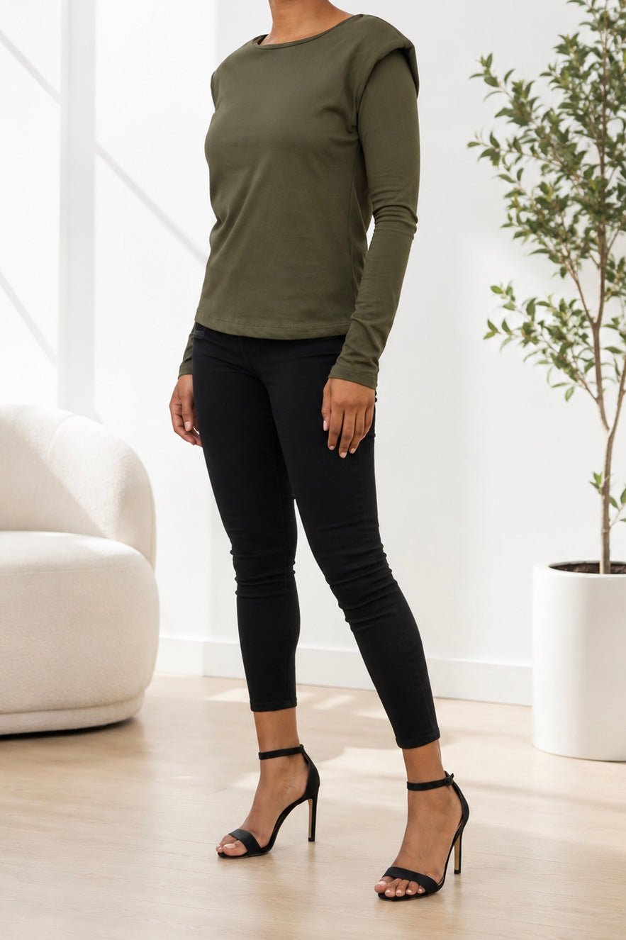 Olive Long Sleeve Top - StylePhase SA