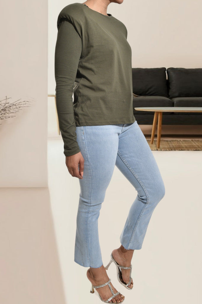 Olive Long Sleeve Top - StylePhase SA