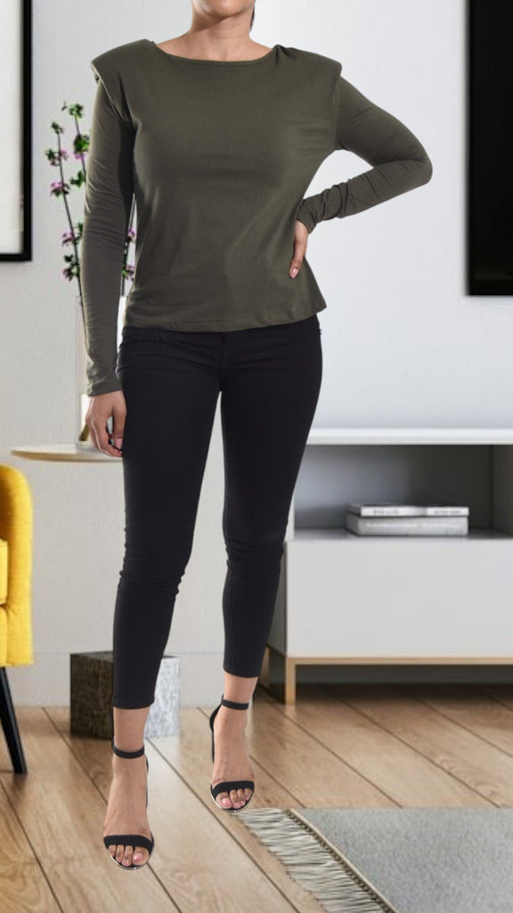 Olive Long Sleeve Top - StylePhase SA