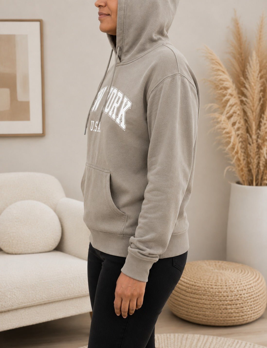 Olive New York Fleece Hoody Top - StylePhase SA
