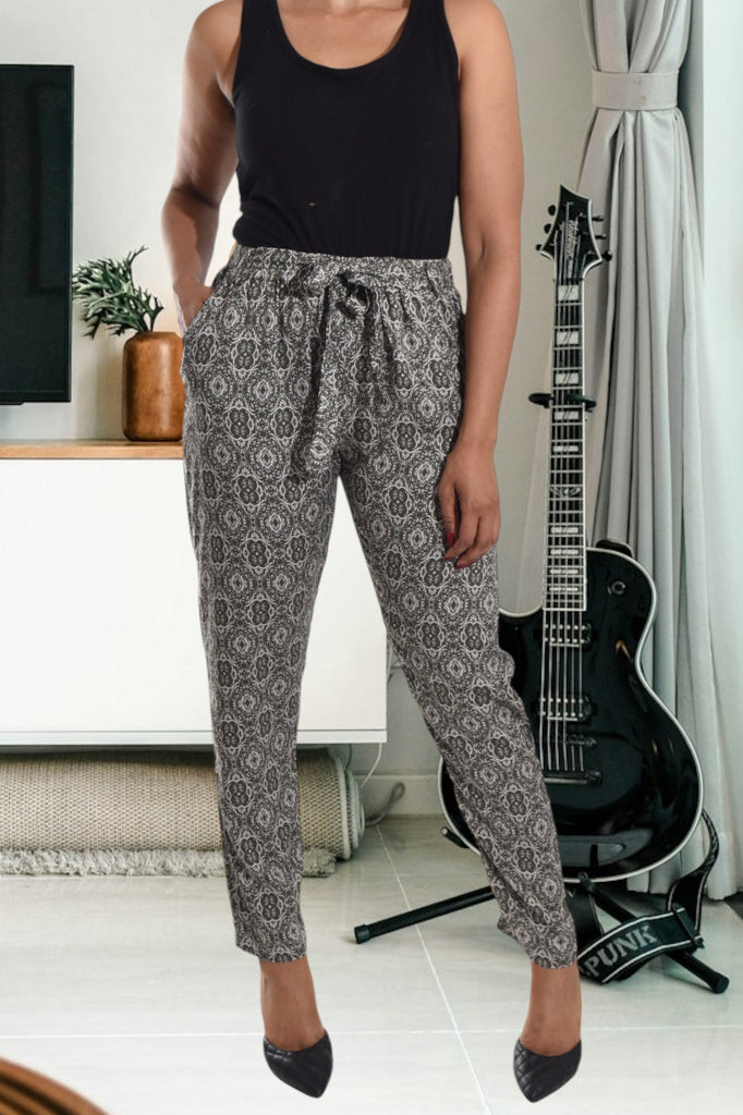 Olive Printed Pocket Pants - StylePhase SA