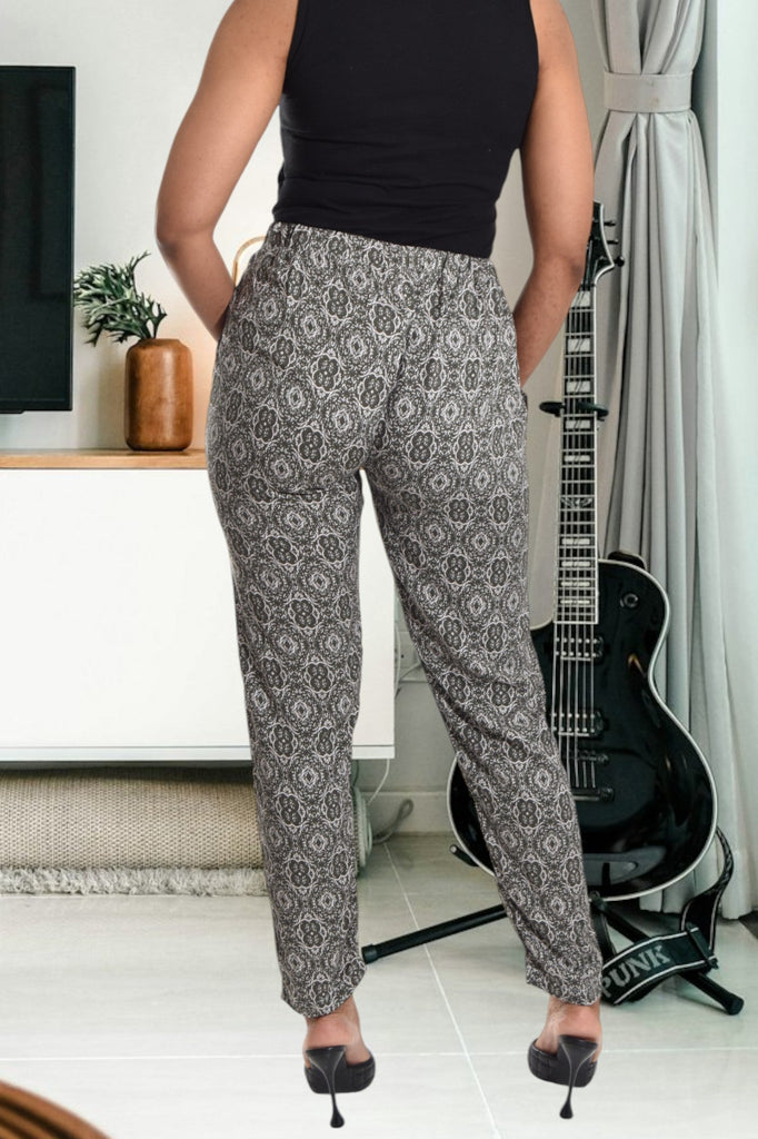 Olive Printed Pocket Pants - StylePhase SA