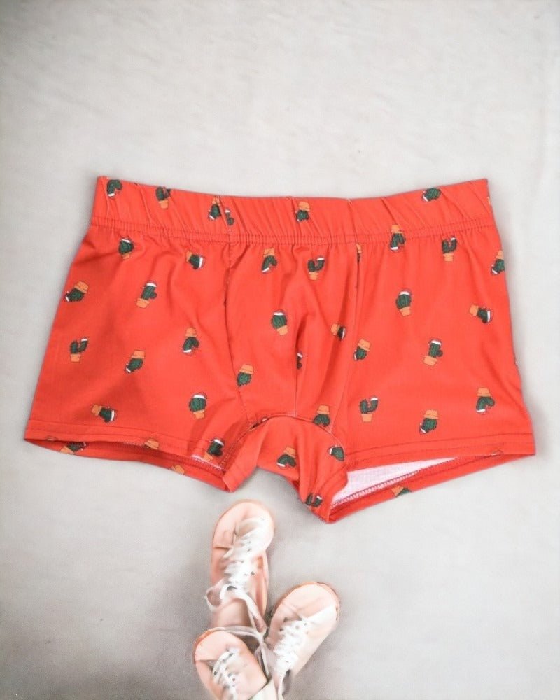 Orange Cactus Print Boxer Shorts - StylePhase SA