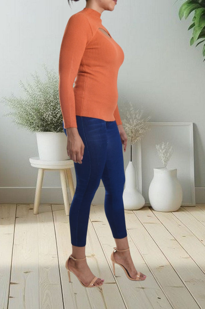 Orange Cut Out Top - StylePhase SA