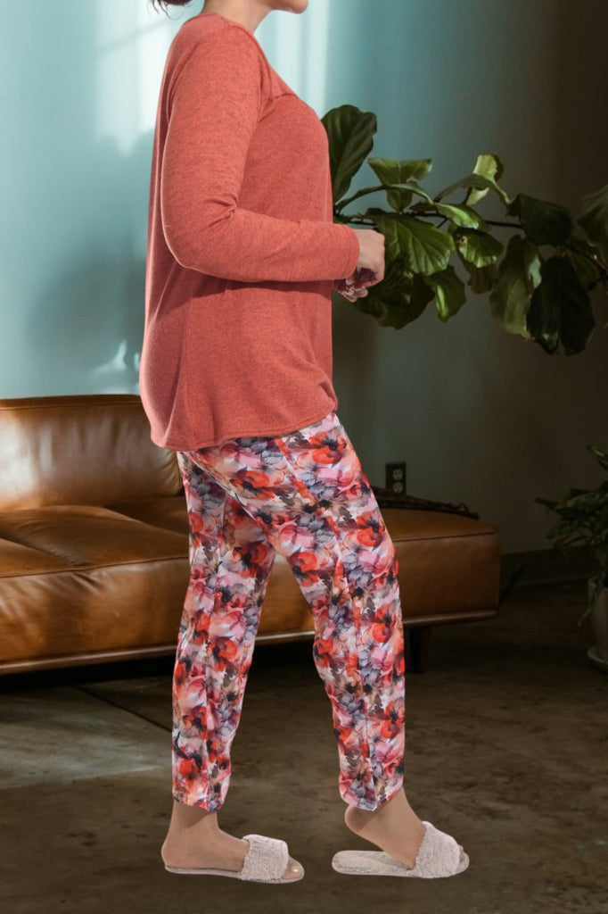 Orange Floral Pj Set - StylePhase SA