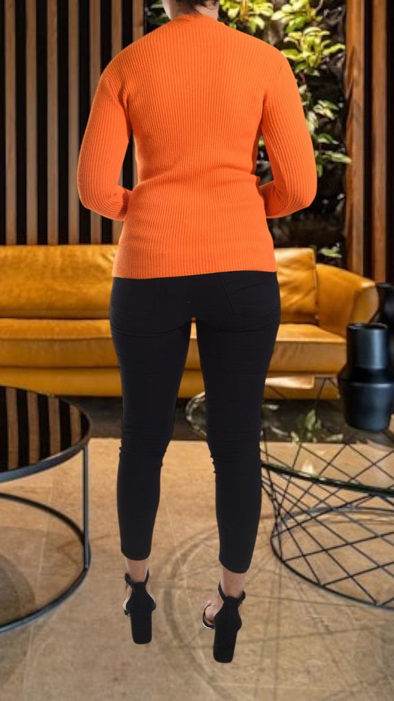 Orange Peep Hole Top - StylePhase SA