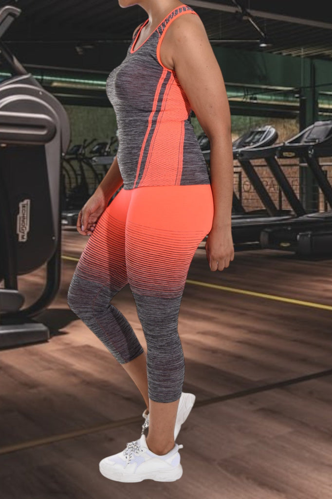 Orange Sport 3/4 Activewear Set - StylePhase SA