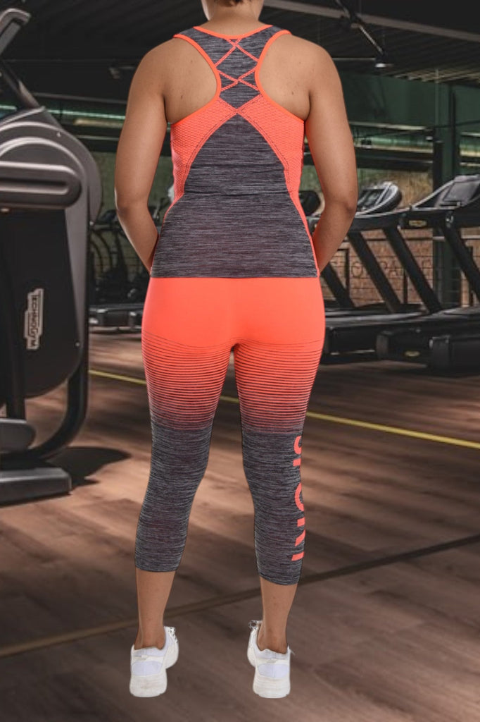 Orange Sport 3/4 Activewear Set - StylePhase SA