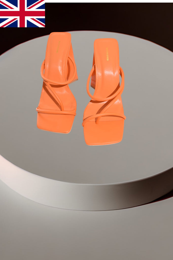 Orange Wide Fit Block Heel - StylePhase SA