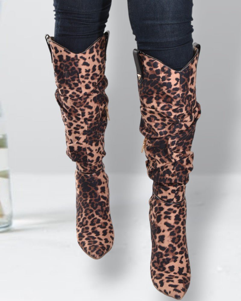 Over You Brown And Black Heeled Boots - StylePhase SA