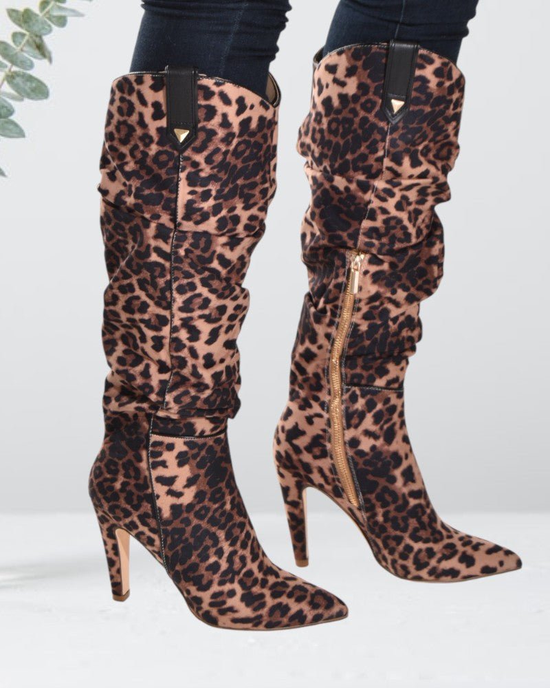 Over You Brown And Black Heeled Boots - StylePhase SA