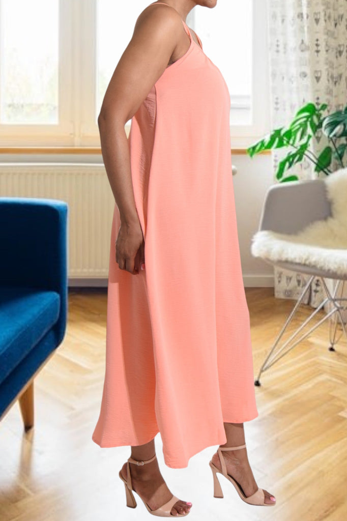 Peach Strappy Maxi Dress - StylePhase SA