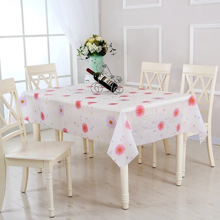 PEVA Waterproof Tablecloth - Purple & Pink Floral - StylePhase SA