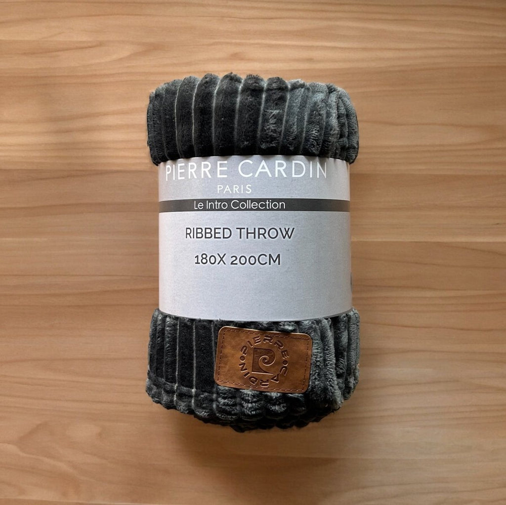 Pierre Cardin Ribbed Throw - 180 x 200 cm - StylePhase SA