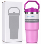 Pink 900ml vacuum insulated bottle and box