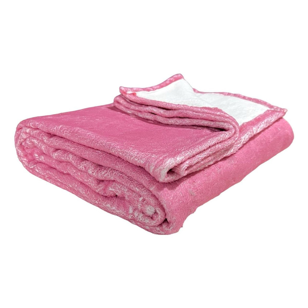 Pink and White Fleece Throw - StylePhase SA