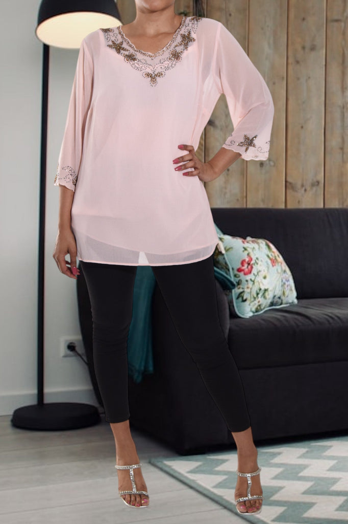 Pink Chiffon Blouse - StylePhase SA