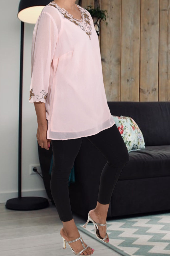 Pink Chiffon Blouse - StylePhase SA