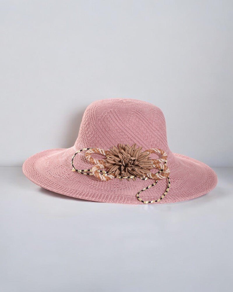 Pink Fashion Wide Brim Hat - StylePhase SA