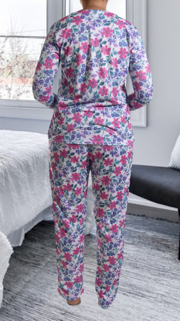 Pink Floral Long Pocket Pj Set - StylePhase SA