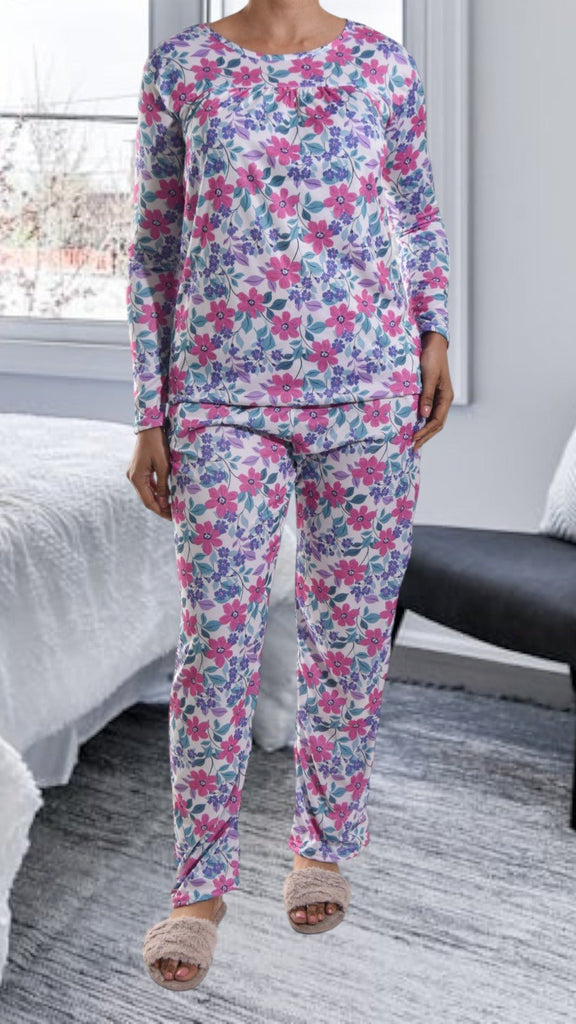 Pink Floral Long Pocket Pj Set - StylePhase SA