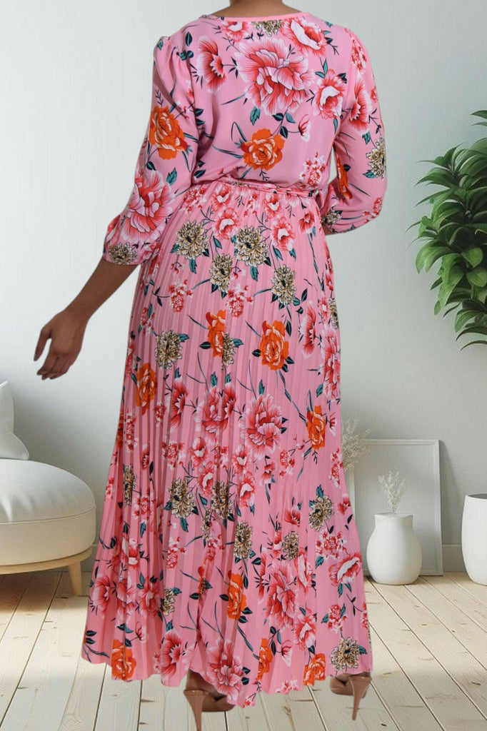 Pink Floral Pocket Maxi Dress - StylePhase SA