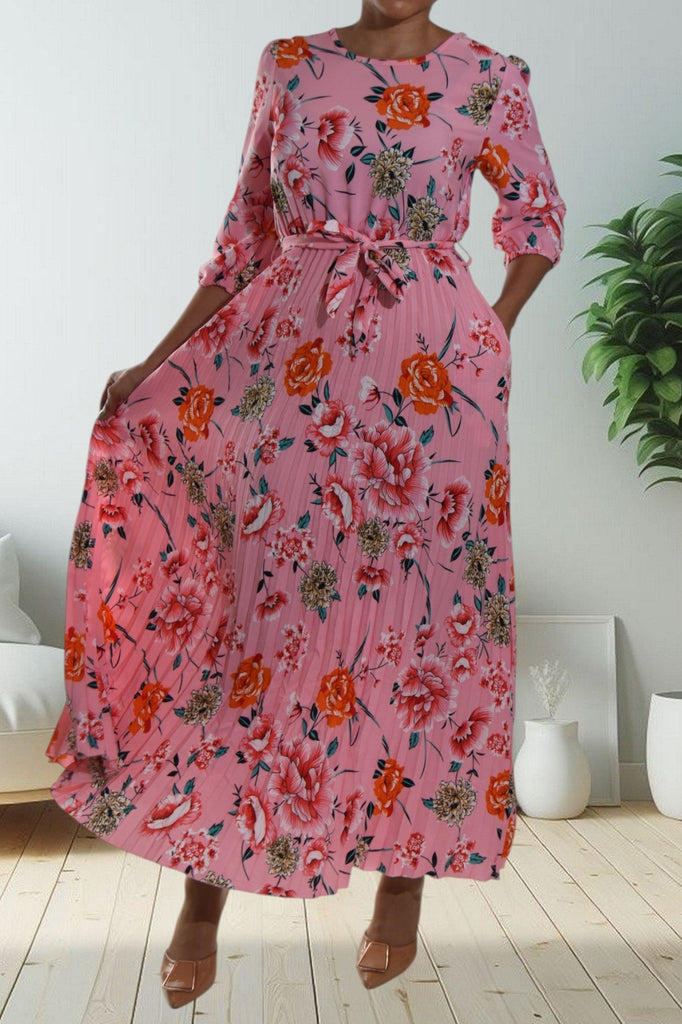 Pink Floral Pocket Maxi Dress - StylePhase SA