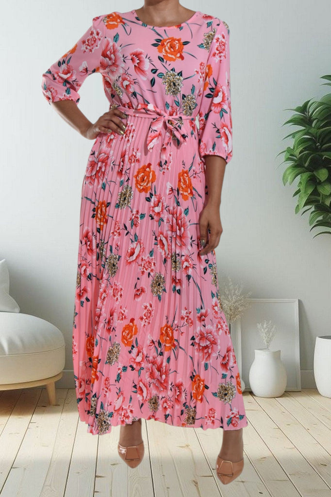 Pink Floral Pocket Maxi Dress - StylePhase SA